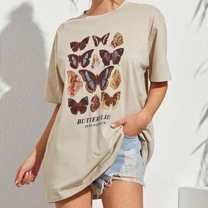 Oversized butterfly tee